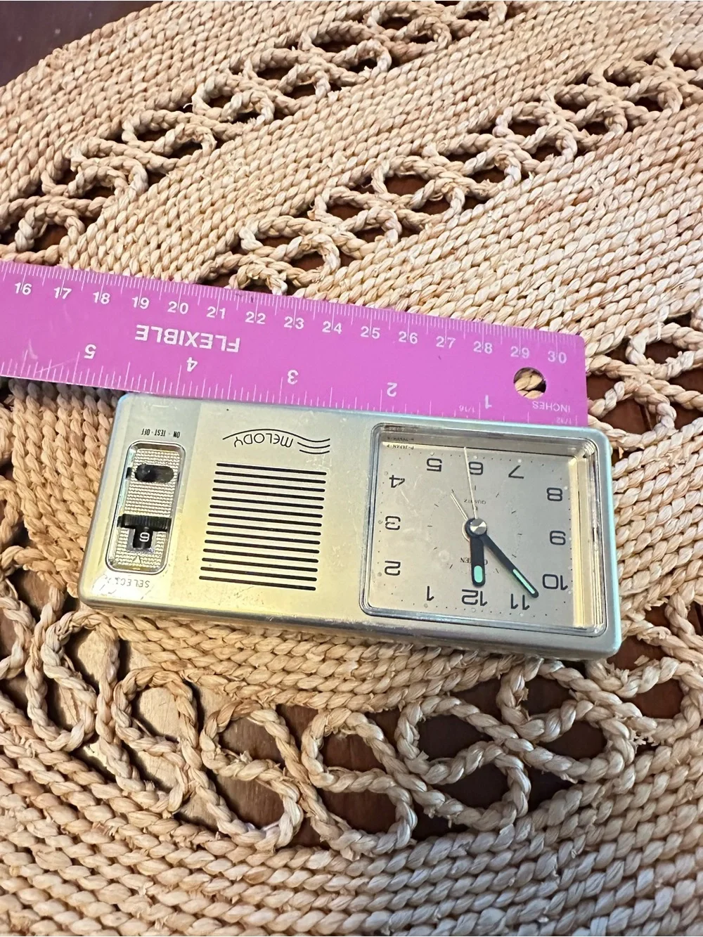 Vintage Citizen Melody Quartz Travel Alarm Clock Japan Works